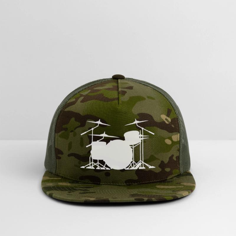 Drum set silhouette illustration