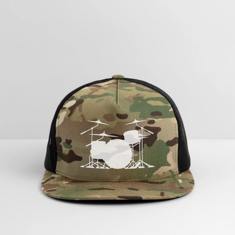 Drum set silhouette illustration