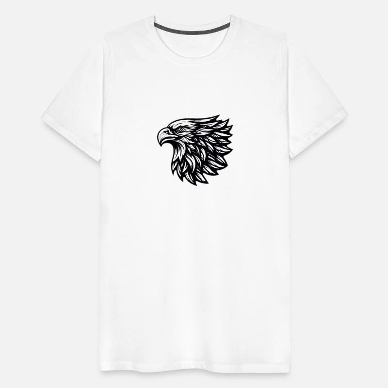 Eagle head in black and white