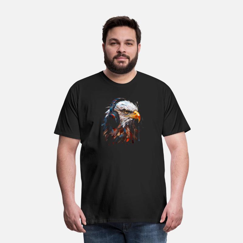 Eagle Headphone Animal Illustration