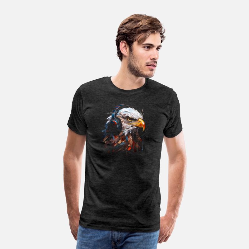 Eagle Headphone Animal Illustration