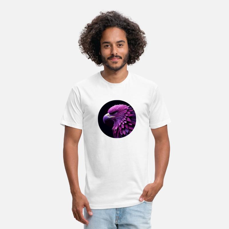 Eagle purple and rose before black background