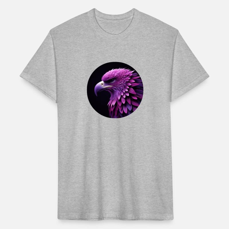 Eagle purple and rose before black background