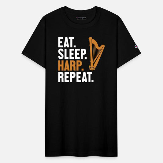 Eat Sleep Harp Repeat Harpist Konghou Pedal Harp