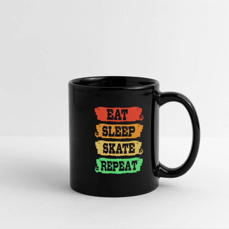 Eat Sleep Skate Repeat Retro Skateboard Longboard
