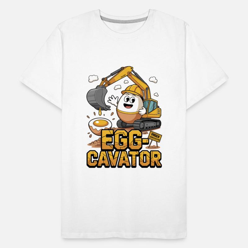 🚜🥚 Egg-Cavator – Funny Excavator Egg Pun Design