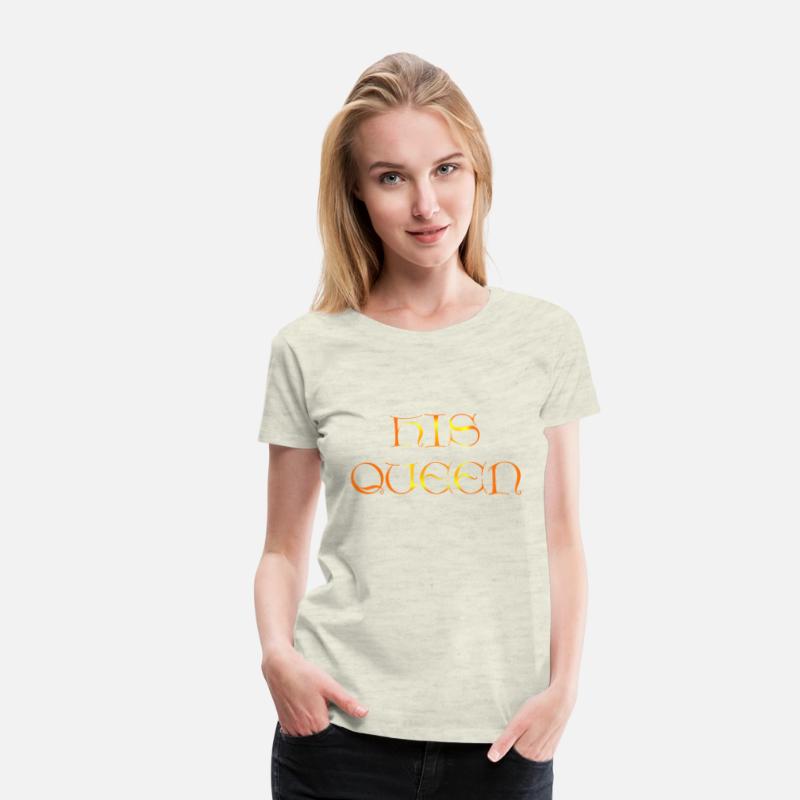 Elegant His Queen Quote Design with Golden Colors