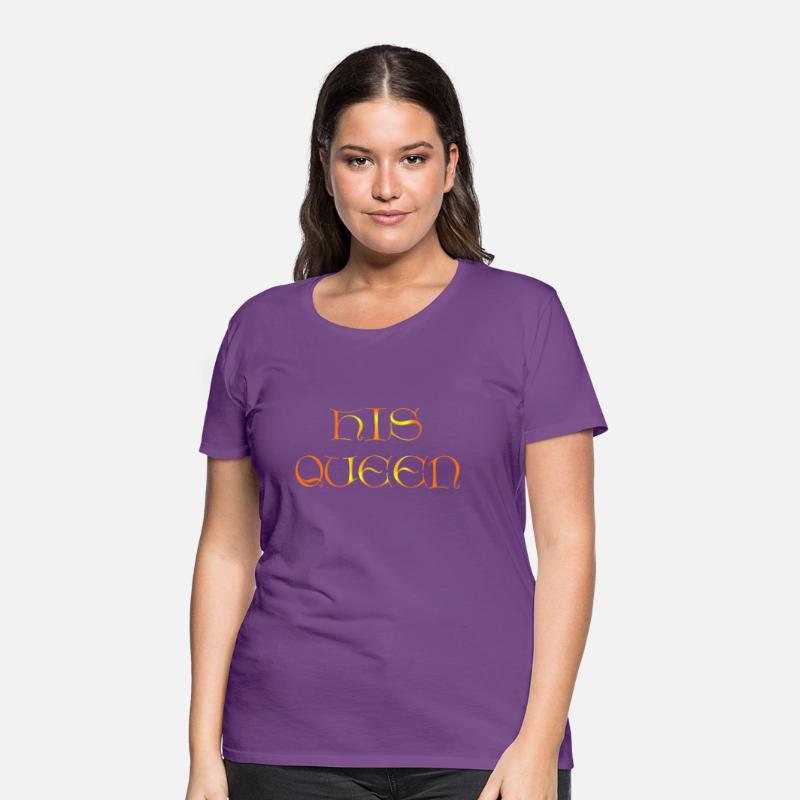 Elegant His Queen Quote Design with Golden Colors