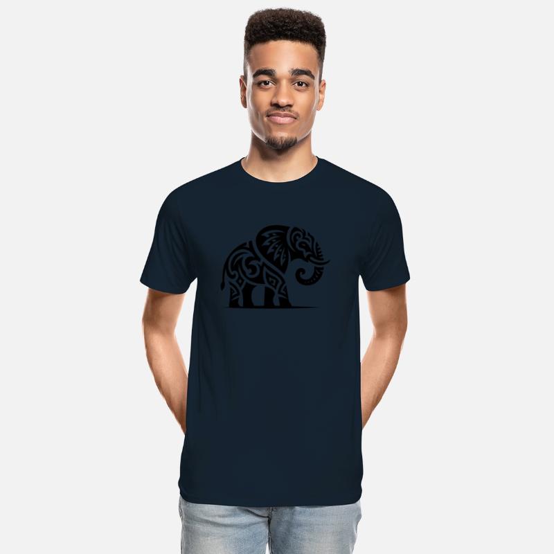 Elegant Tattoo Elephant With Large Tusks