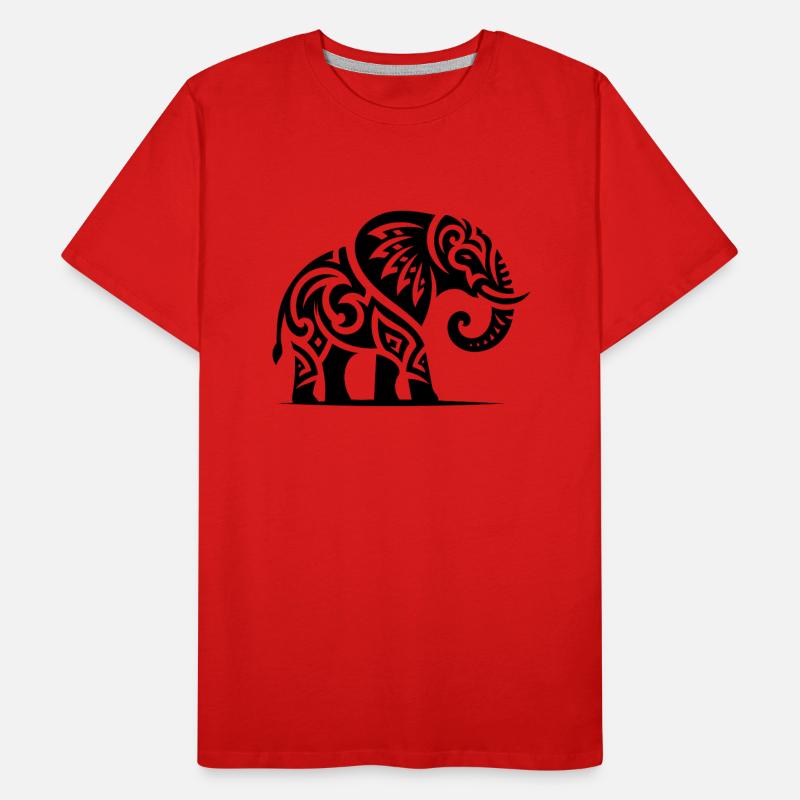 Elegant Tattoo Elephant With Large Tusks