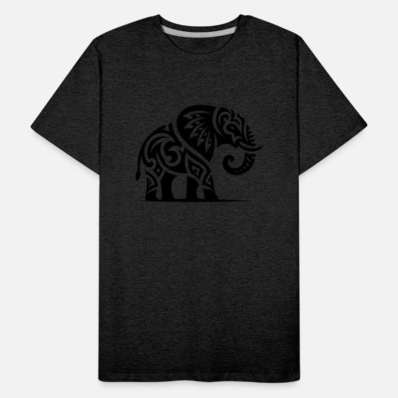 Elegant Tattoo Elephant With Large Tusks