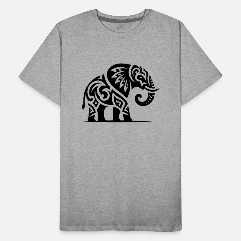 Elegant Tattoo Elephant With Large Tusks