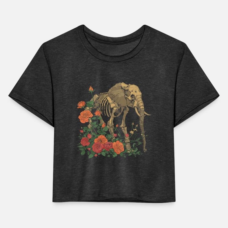 Elephant Floral Skeleton Flower Animal
