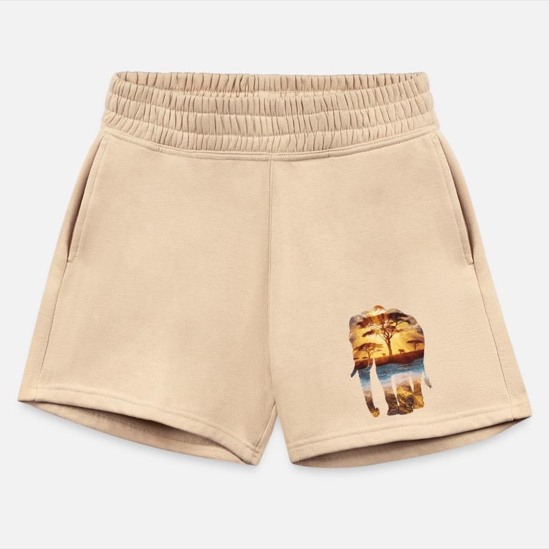 Elephant Silhouette with African Sunset and