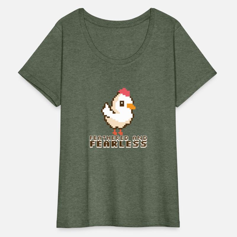 Feathered and Fearless: Bold 8-Bit Chicken