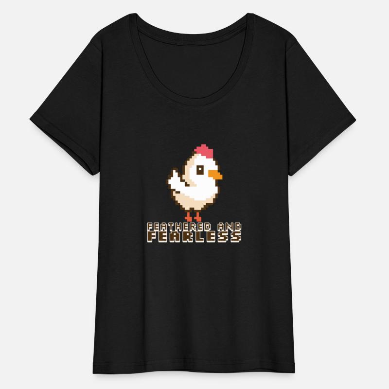 Feathered and Fearless: Bold 8-Bit Chicken