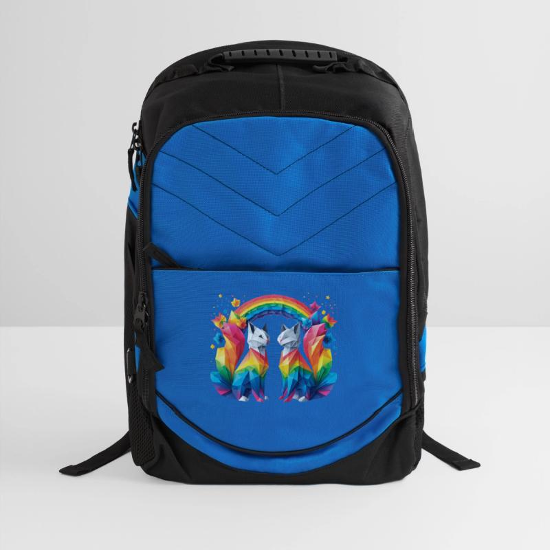 Feline friendship under the rainbow