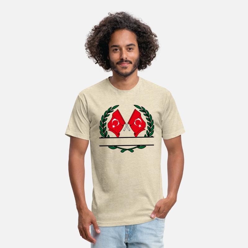 Flags Turkey laurel wreath banner