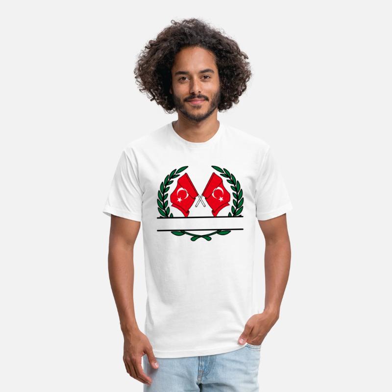 Flags Turkey laurel wreath banner