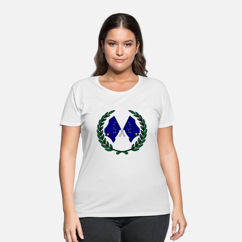 Flags USA Alaska in laurel wreath