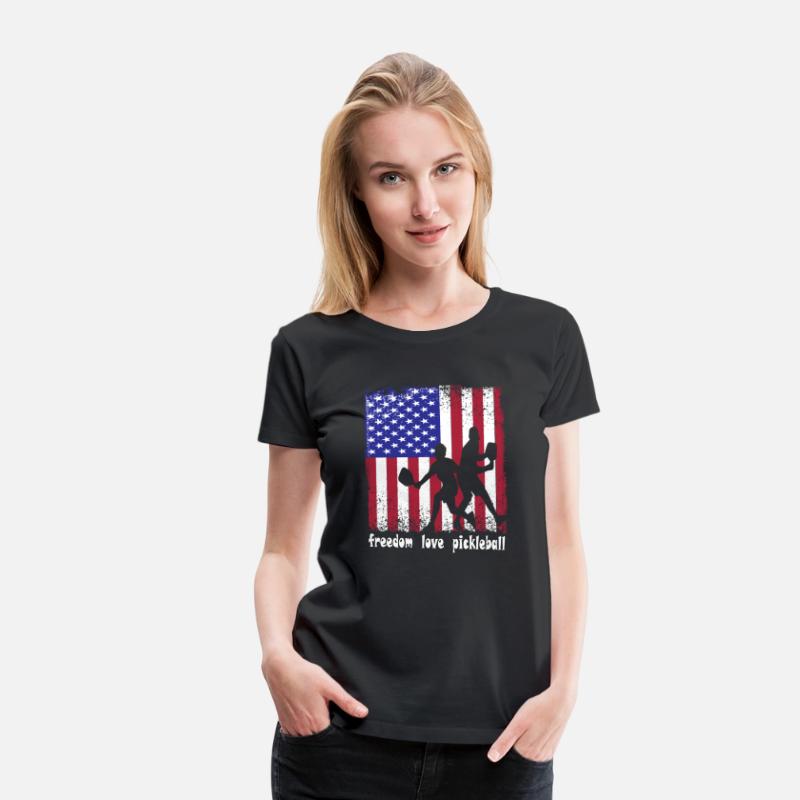 Freedom Love Pickleball 4th of July American Flag