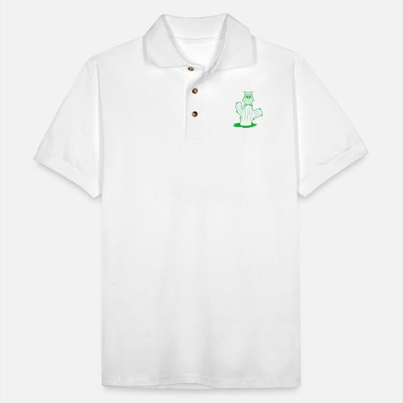 Funny Cactus Owl Sits Cactus Night Bird Cute Sweet