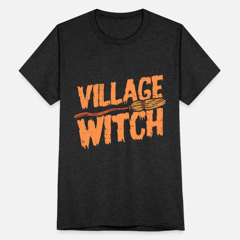 Funny Halloween Village Witch Broom Barn Party