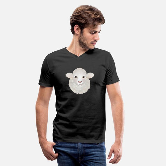 funny sheep with a ball of wool as a body