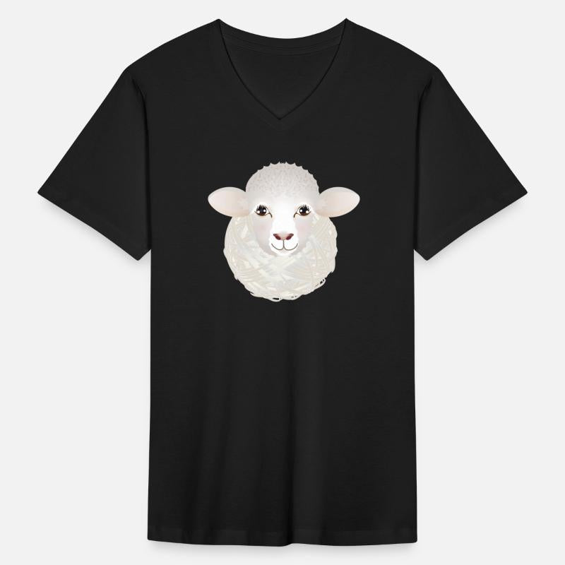 funny sheep with a ball of wool as a body