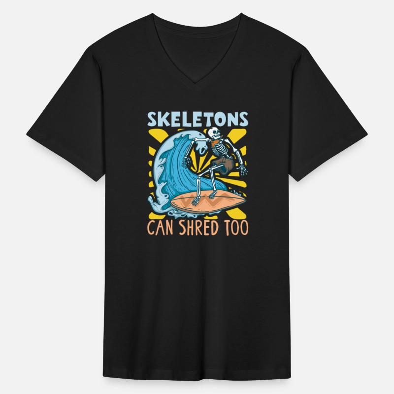 Funny Surfer Surfing Skeleton Beach Stoke surf