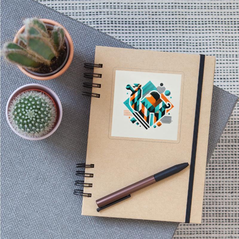 geometric design featuring a camel