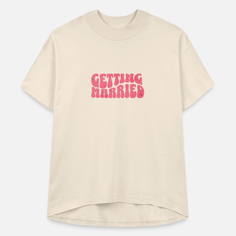 Getting married groovy pink Bachelorette bride