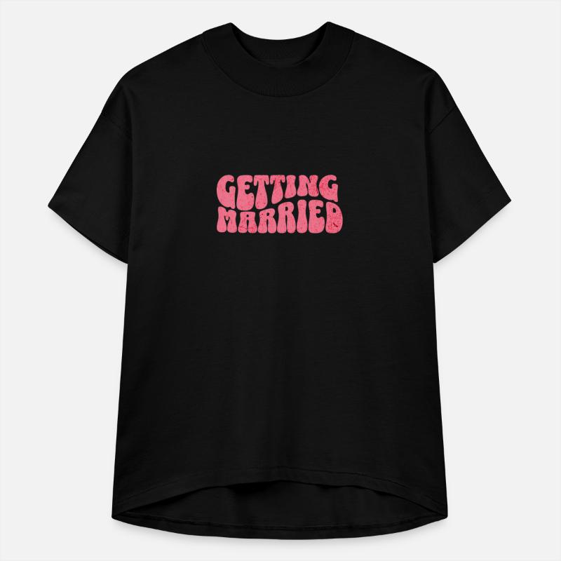 Getting married groovy pink Bachelorette bride