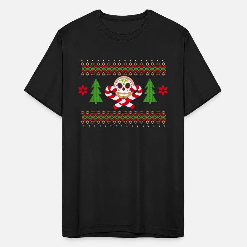 Gingerbread man sugar skull pattern for Christmas