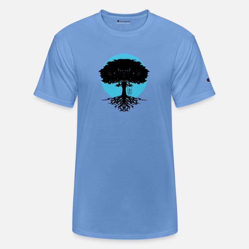 Girl swinging on a tree