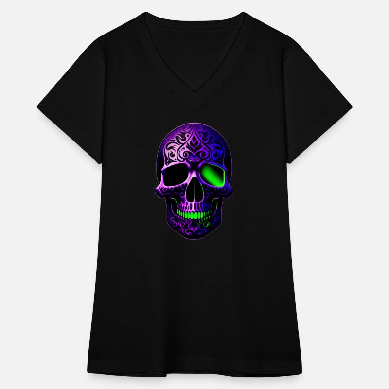Glowing Inked Skull: A Dark Elegance