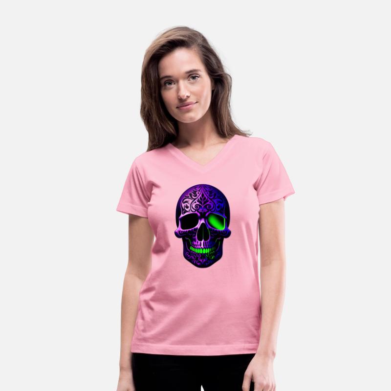 Glowing Inked Skull: A Dark Elegance