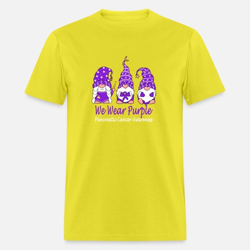 Gnomes Holding Purple Ribbon For Pancreatic