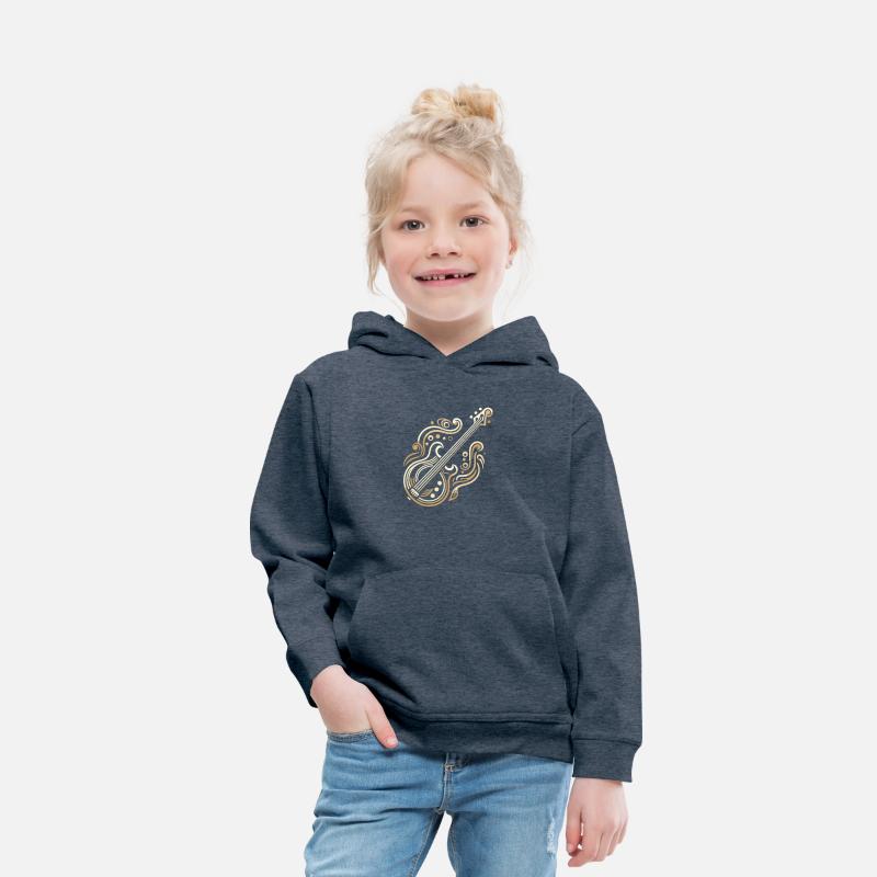 Golden Art Deco Bass Guitar