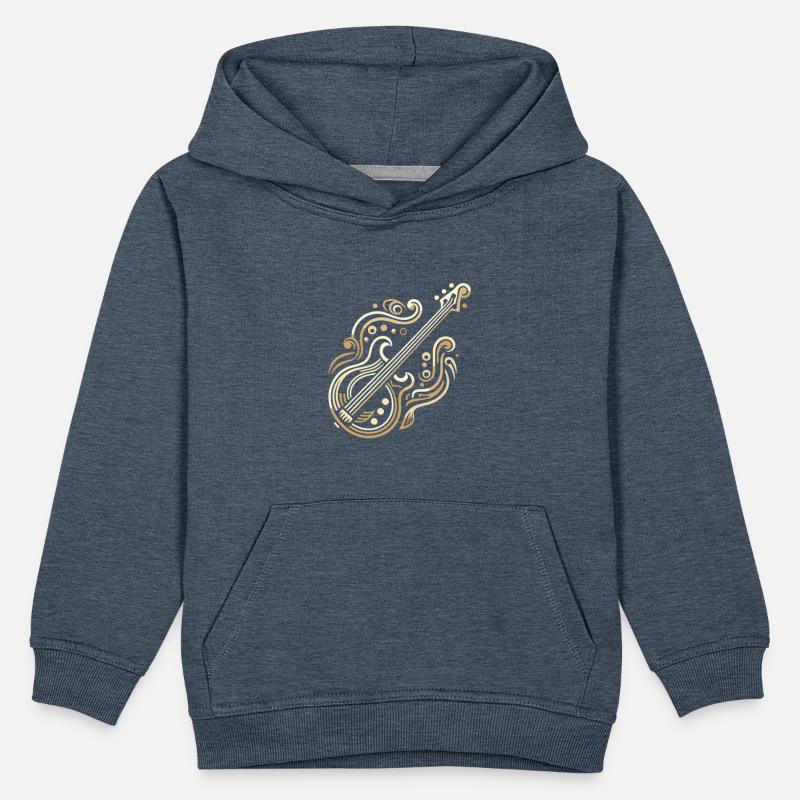 Golden Art Deco Bass Guitar