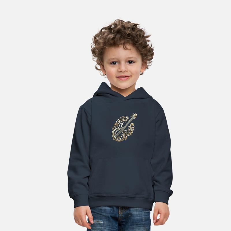 Golden Art Deco Bass Guitar