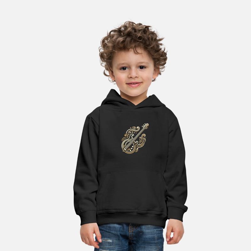 Golden Art Deco Bass Guitar