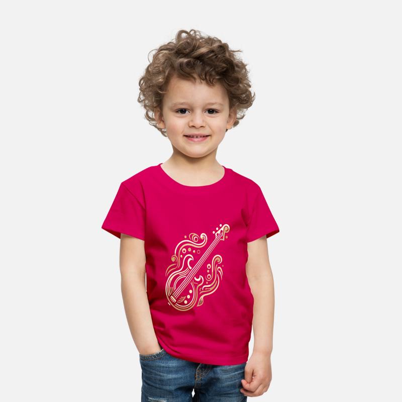 Golden Art Deco Bass Guitar