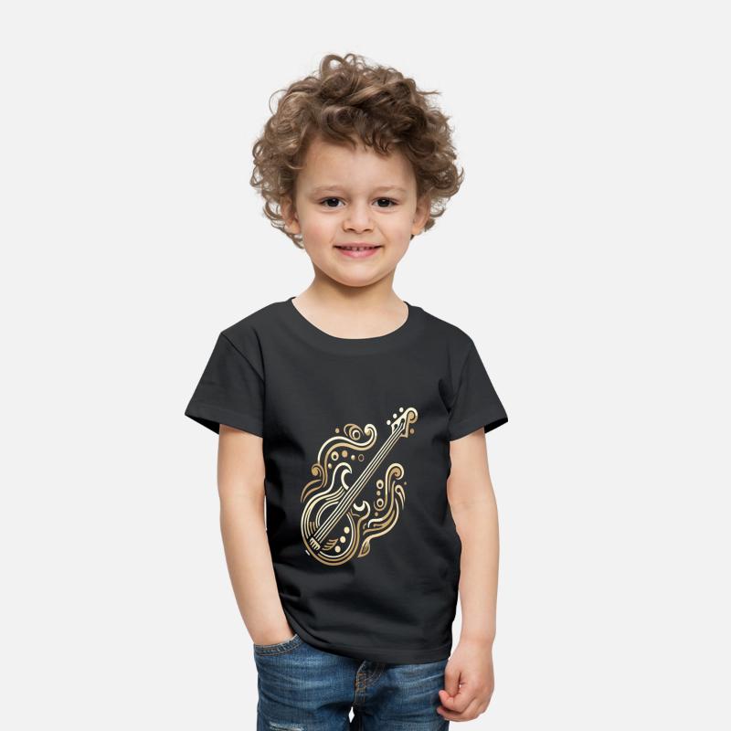 Golden Art Deco Bass Guitar