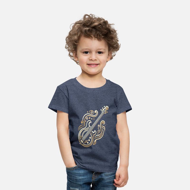 Golden Art Deco Bass Guitar