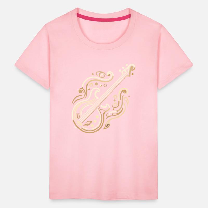 Golden Art Deco Bass Guitar