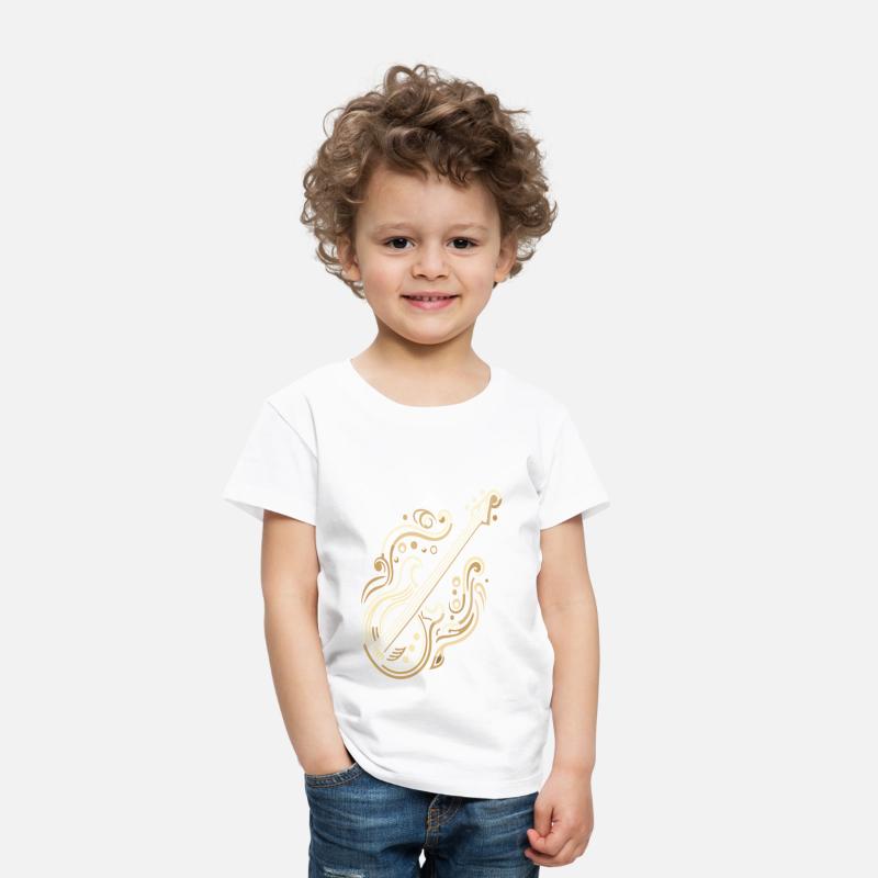 Golden Art Deco Bass Guitar