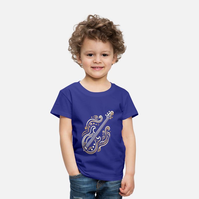 Golden Art Deco Bass Guitar