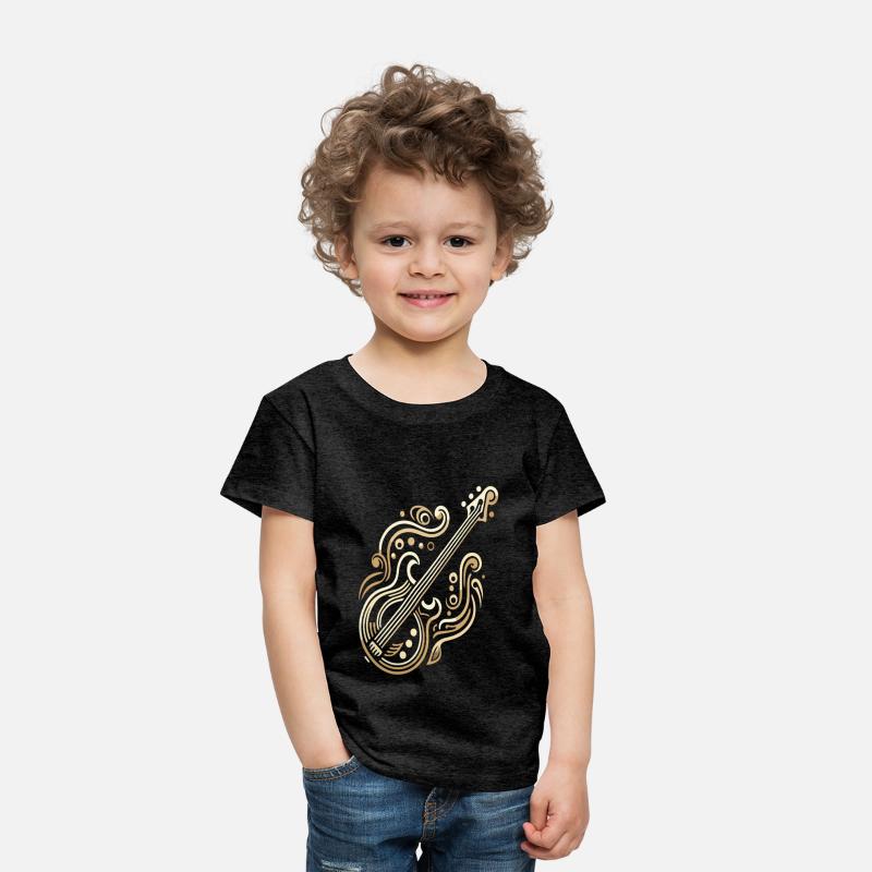 Golden Art Deco Bass Guitar