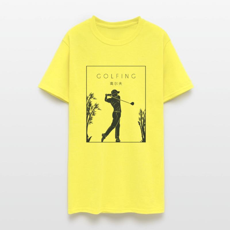 Golfing Chinese Hanzi Player Pro Golfer Golfing